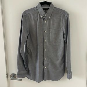 Banana Republic Blue Patterned Slim Fit Dress Shirt